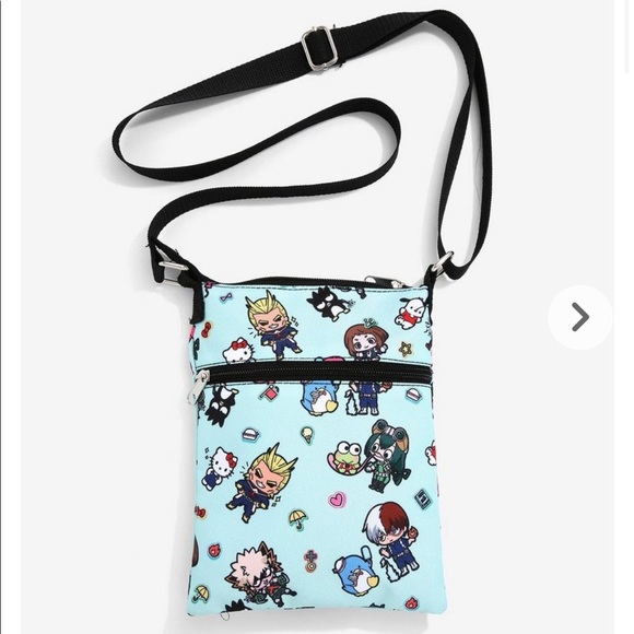 Bioworld Handbags - BIOWORLD My Hero Academia X Hello Kitty And Friends Passport Crossbody Bag